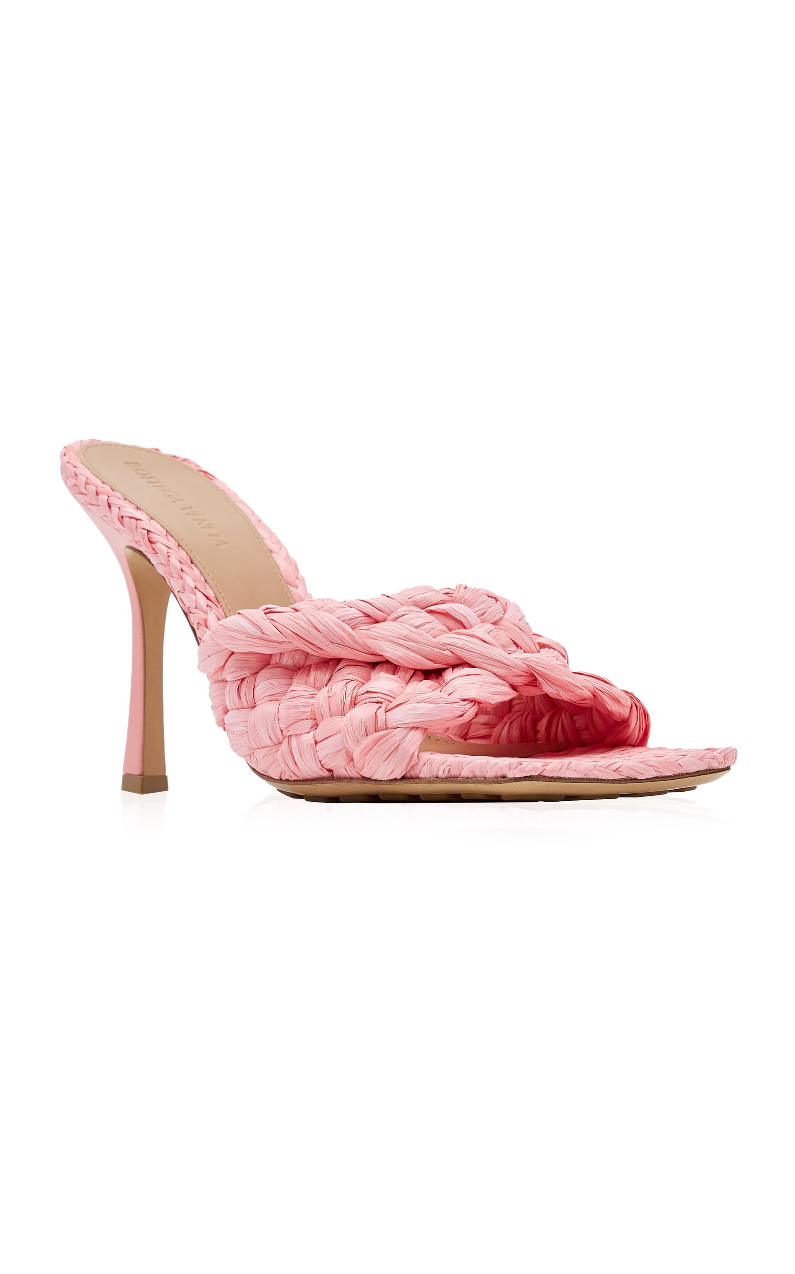 Stretch Raffia Sandals pink - 5