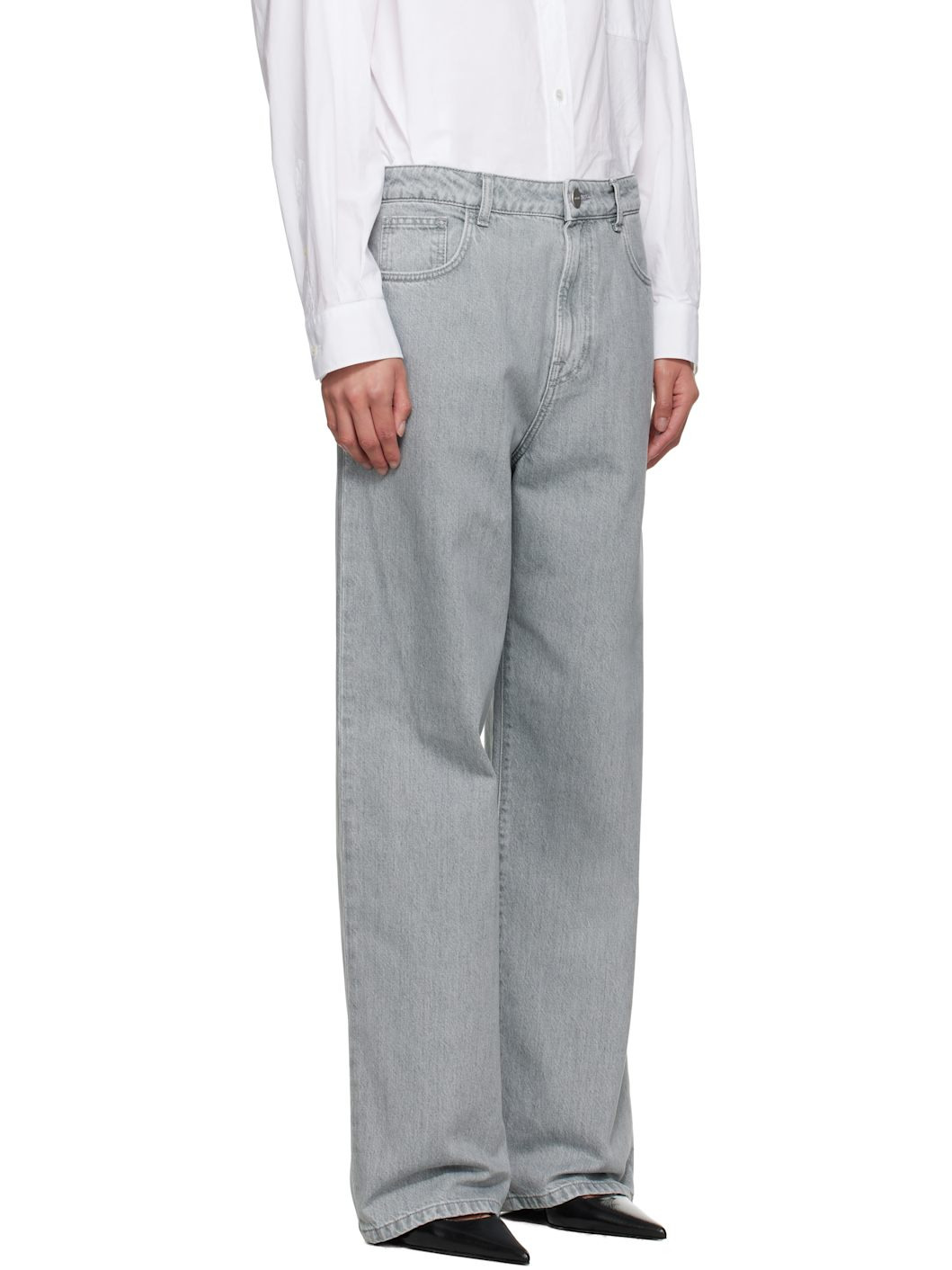 Gray Signature Baggy Fit Jeans - 2