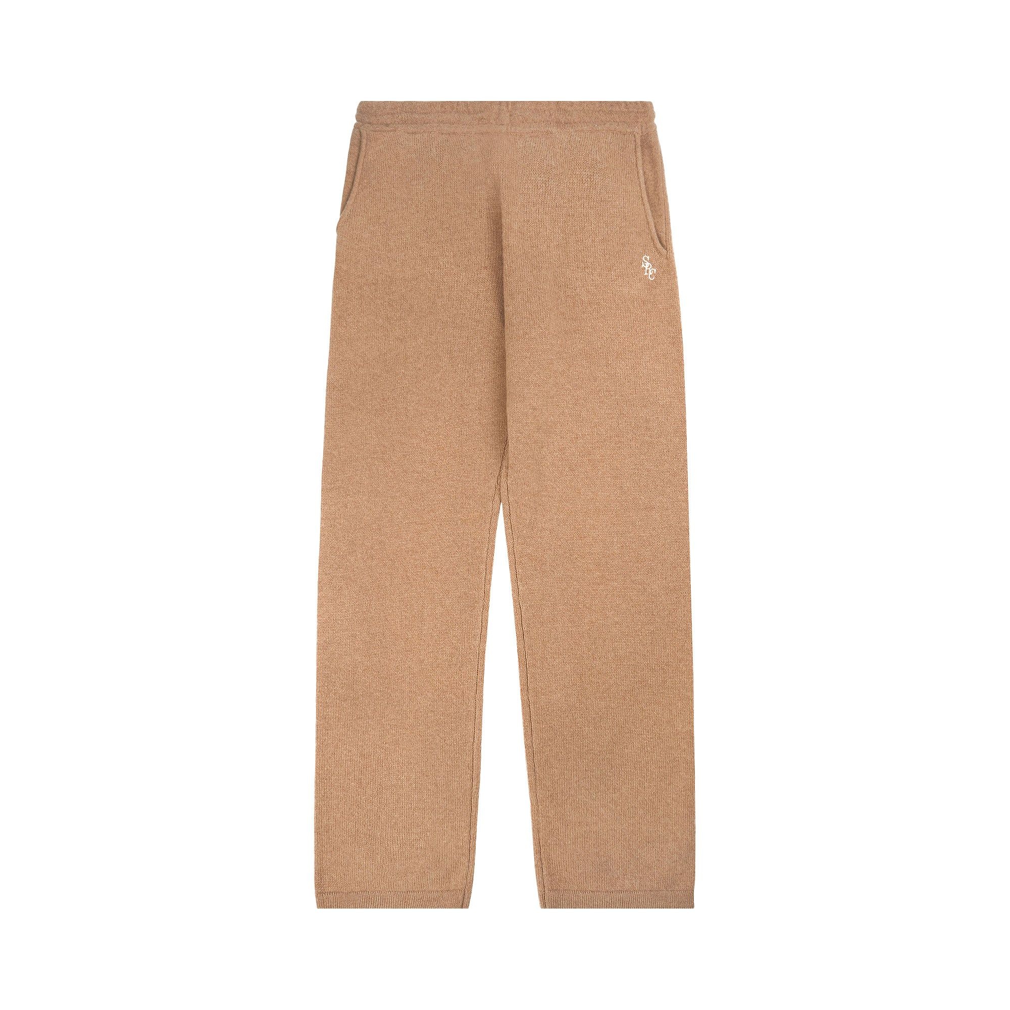 Sporty & Rich SRC Cashmere Trousers 'Camel/White' - 1