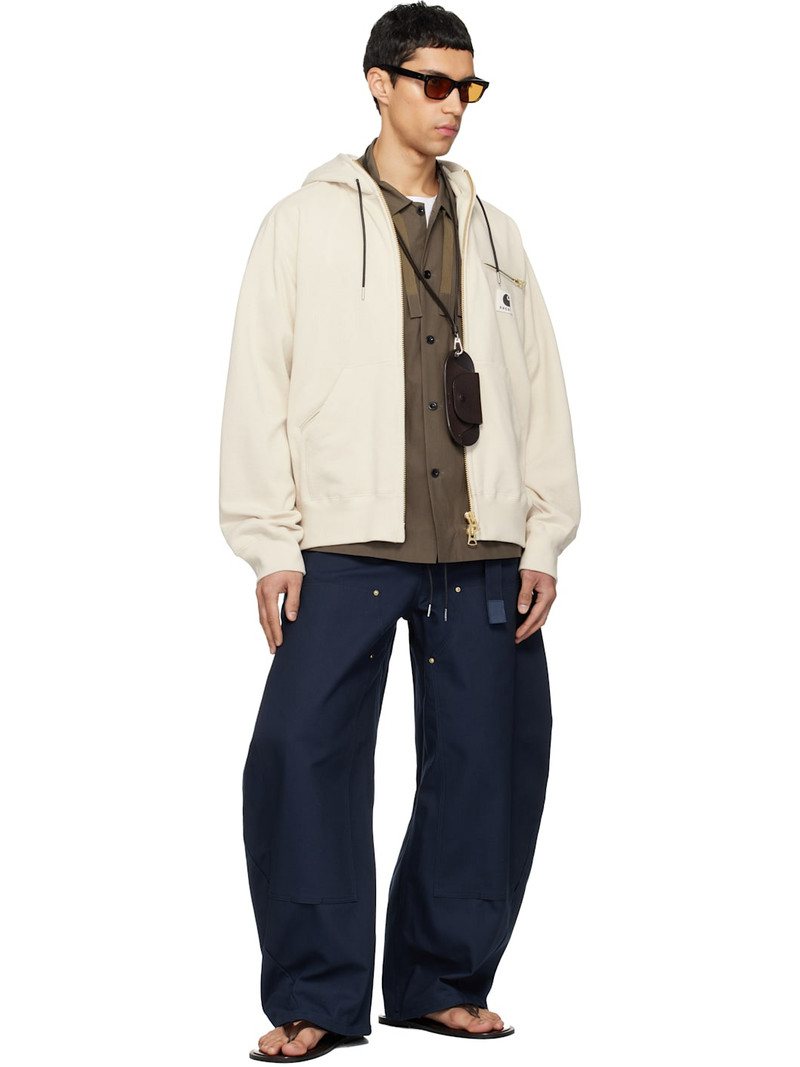 sacai Off-White Carhartt WIP Edition Cotton Jersey Hoodie outlook