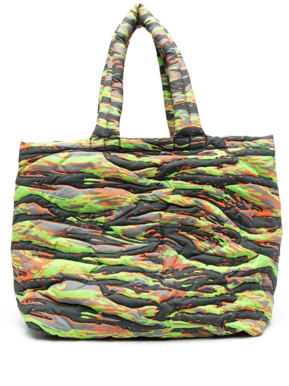 camouflage-print puffer tote bag - 1