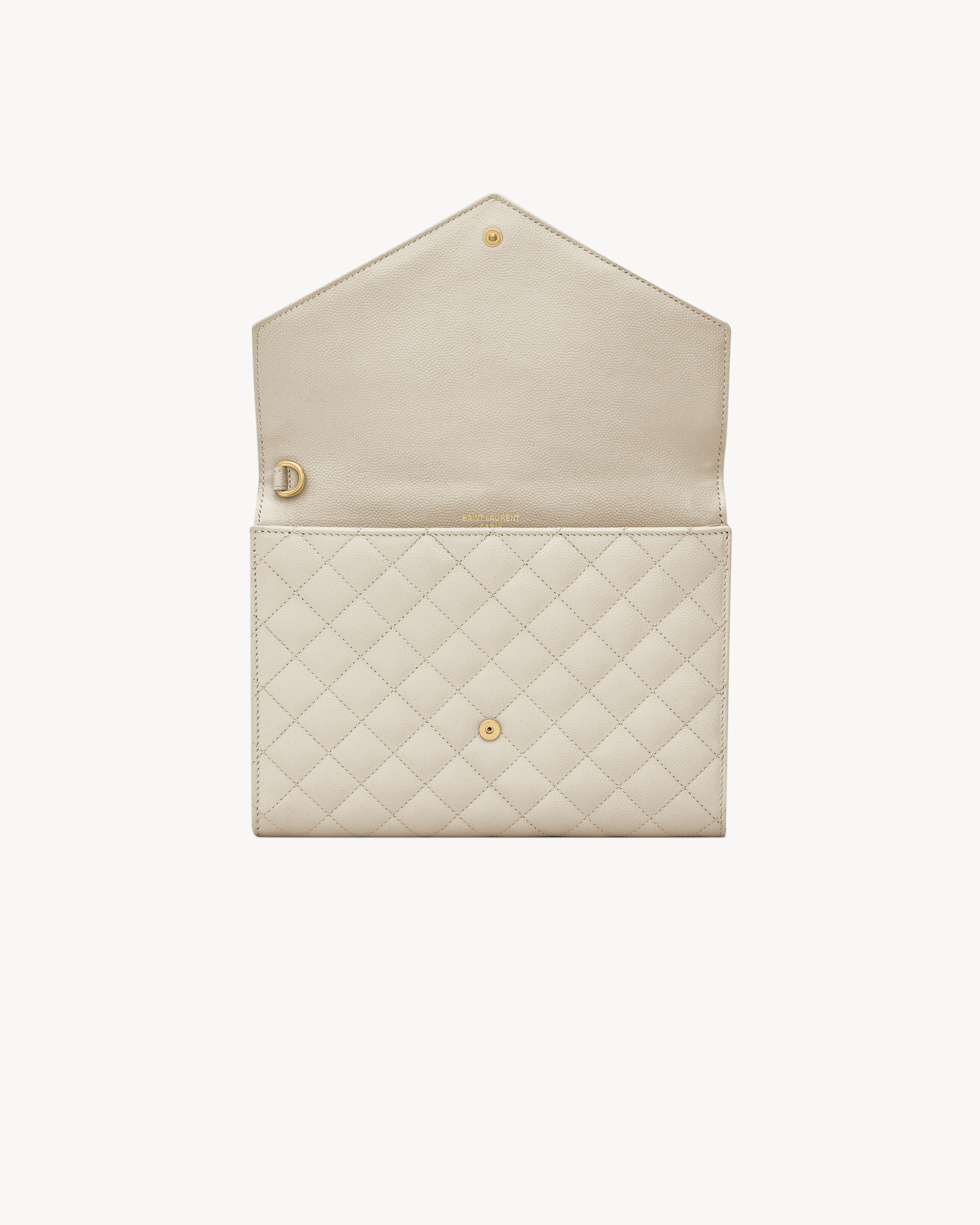 ENVELOPE FLAP POUCH IN MIX MATELASSÉ GRAIN DE POUDRE LEATHER - 5