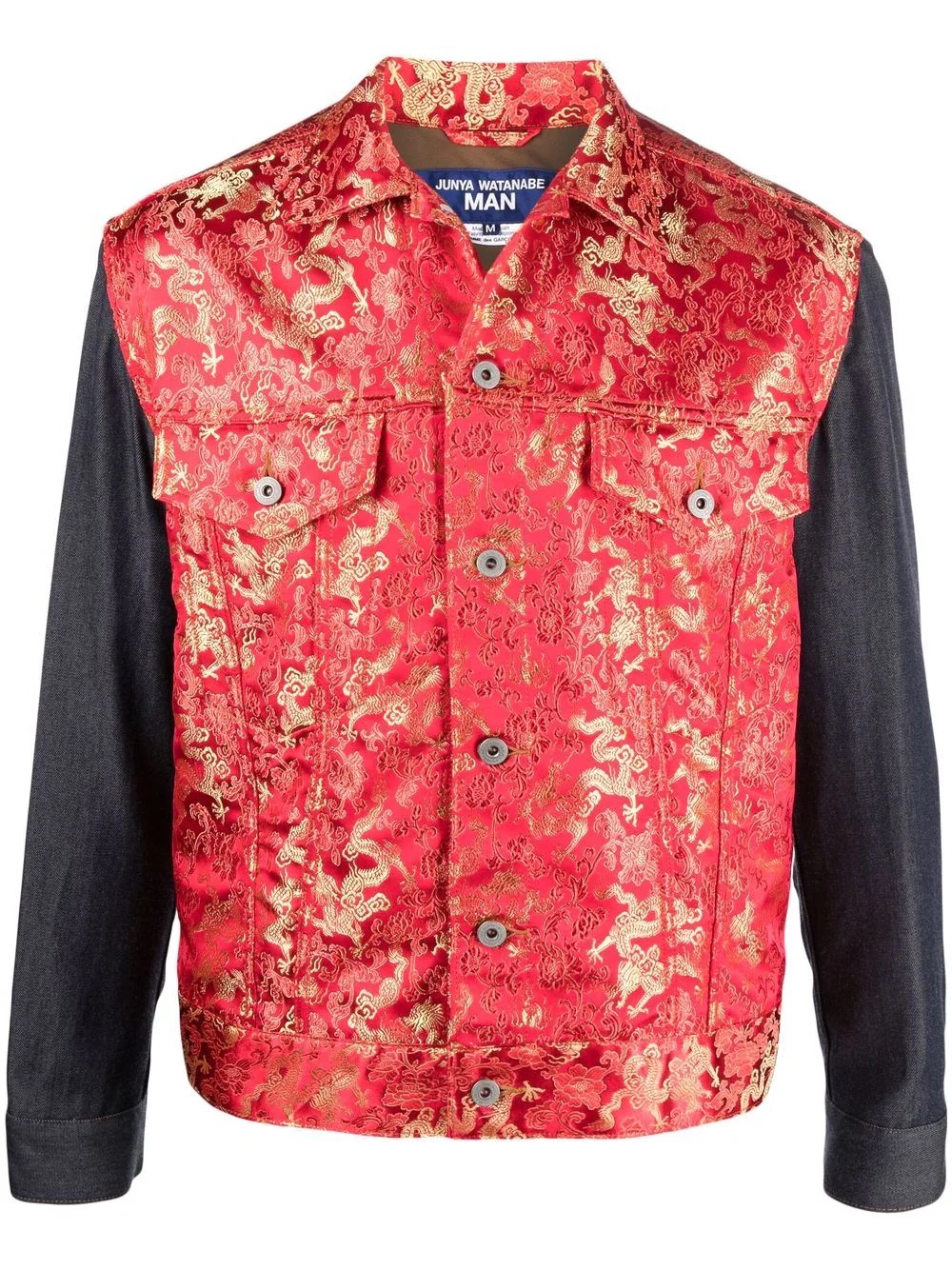 embroidered contrast jacket - 1