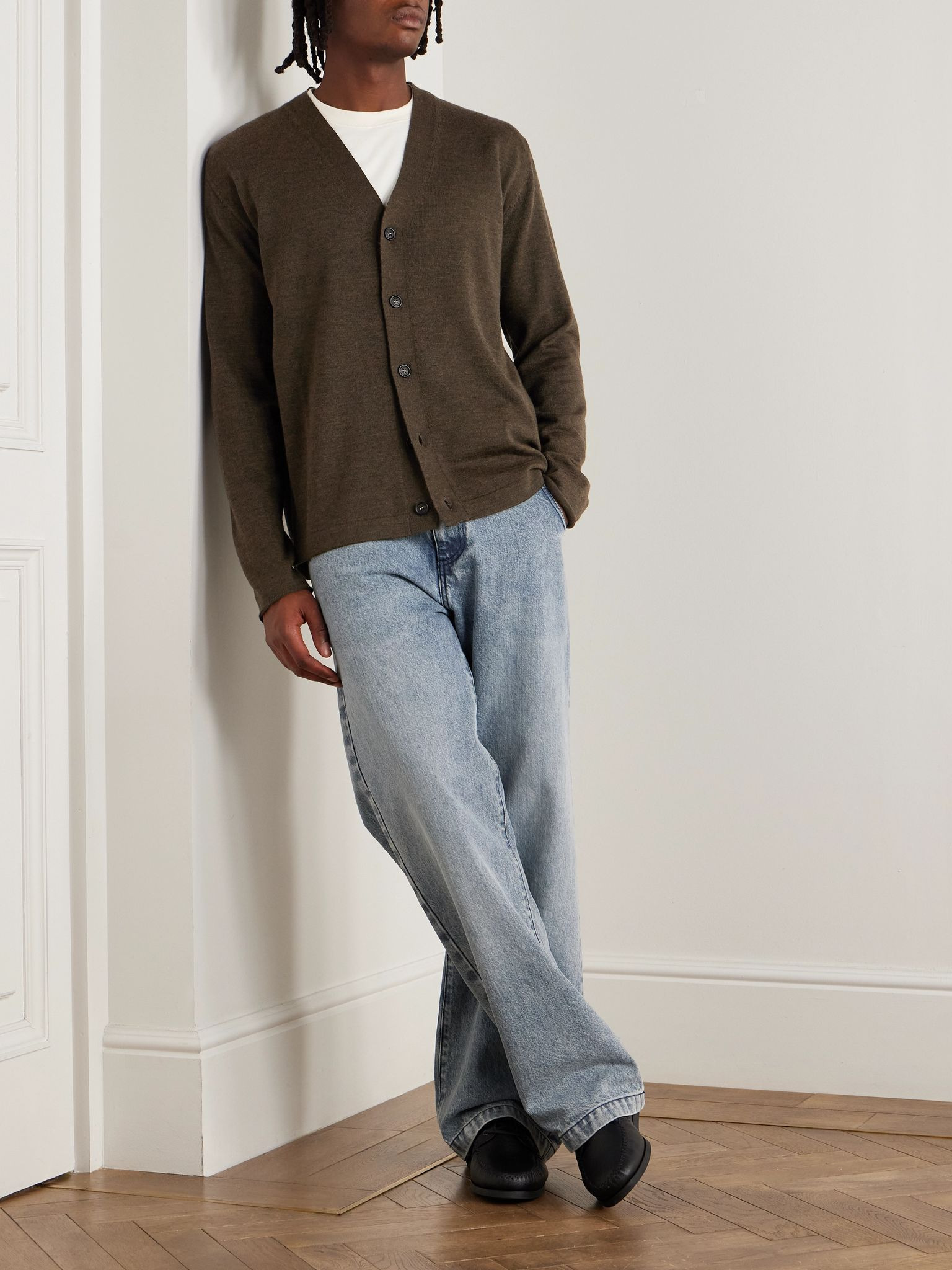 Darcy Virgin Wool Cardigan Brown - 2