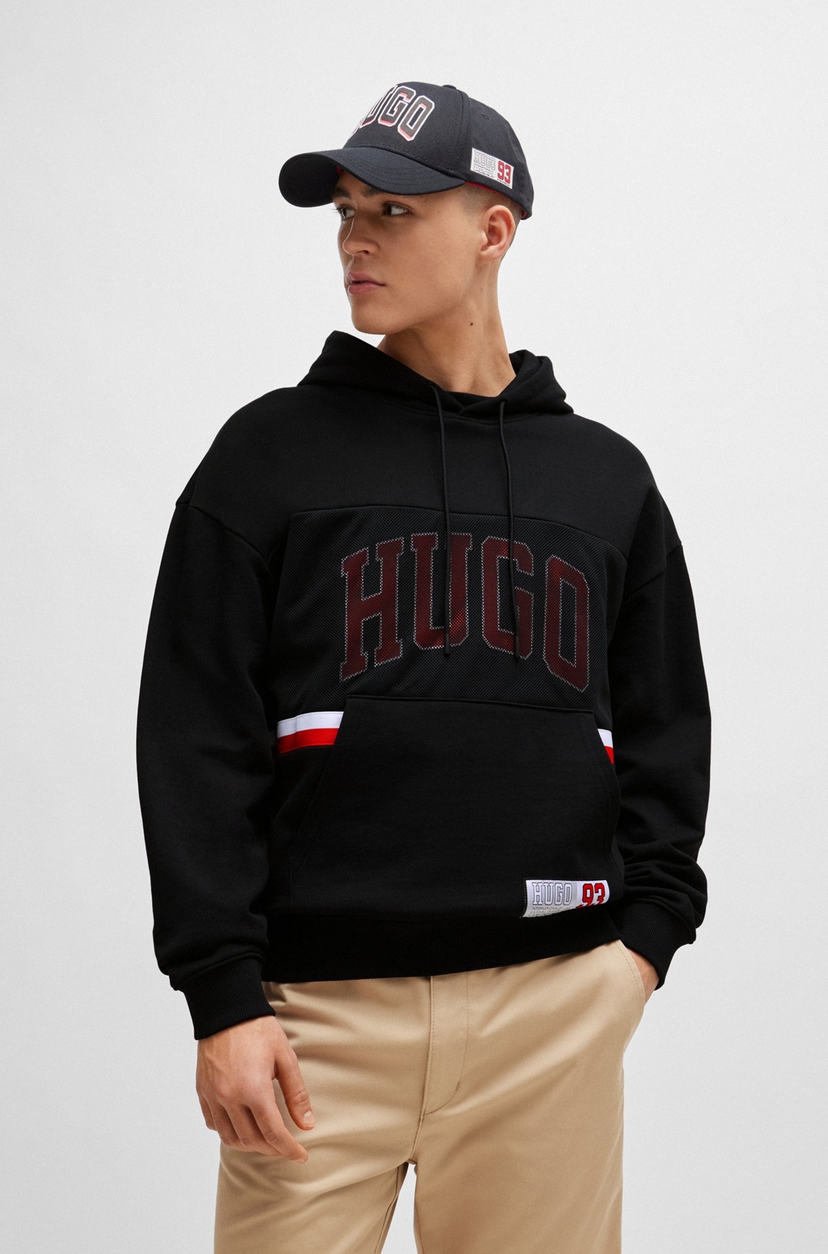 COTTON-TERRY RELAXED-FIT HOODIE WITH SPORTY LOGO - 2