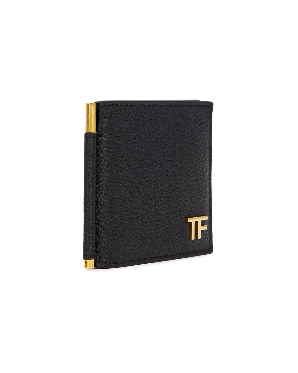 Soft Grain Leather T Line Money Clip Wallet - 3