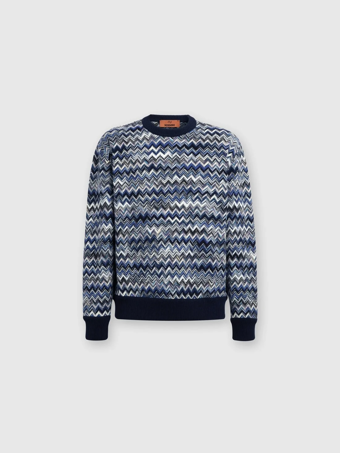 Zigzag wool crewneck pullover - 1