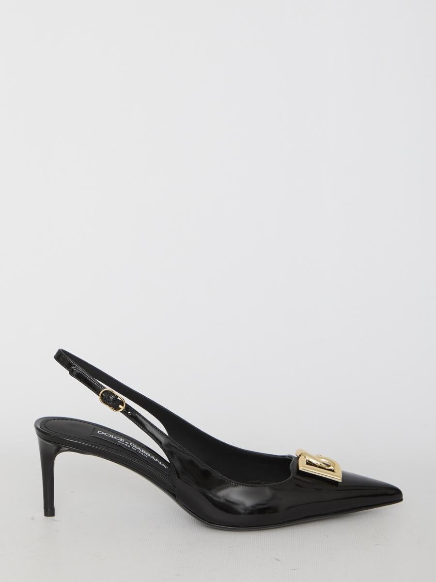 DOLCE & GABBANA SLINGBACK IN SHINY LEATHER - 1