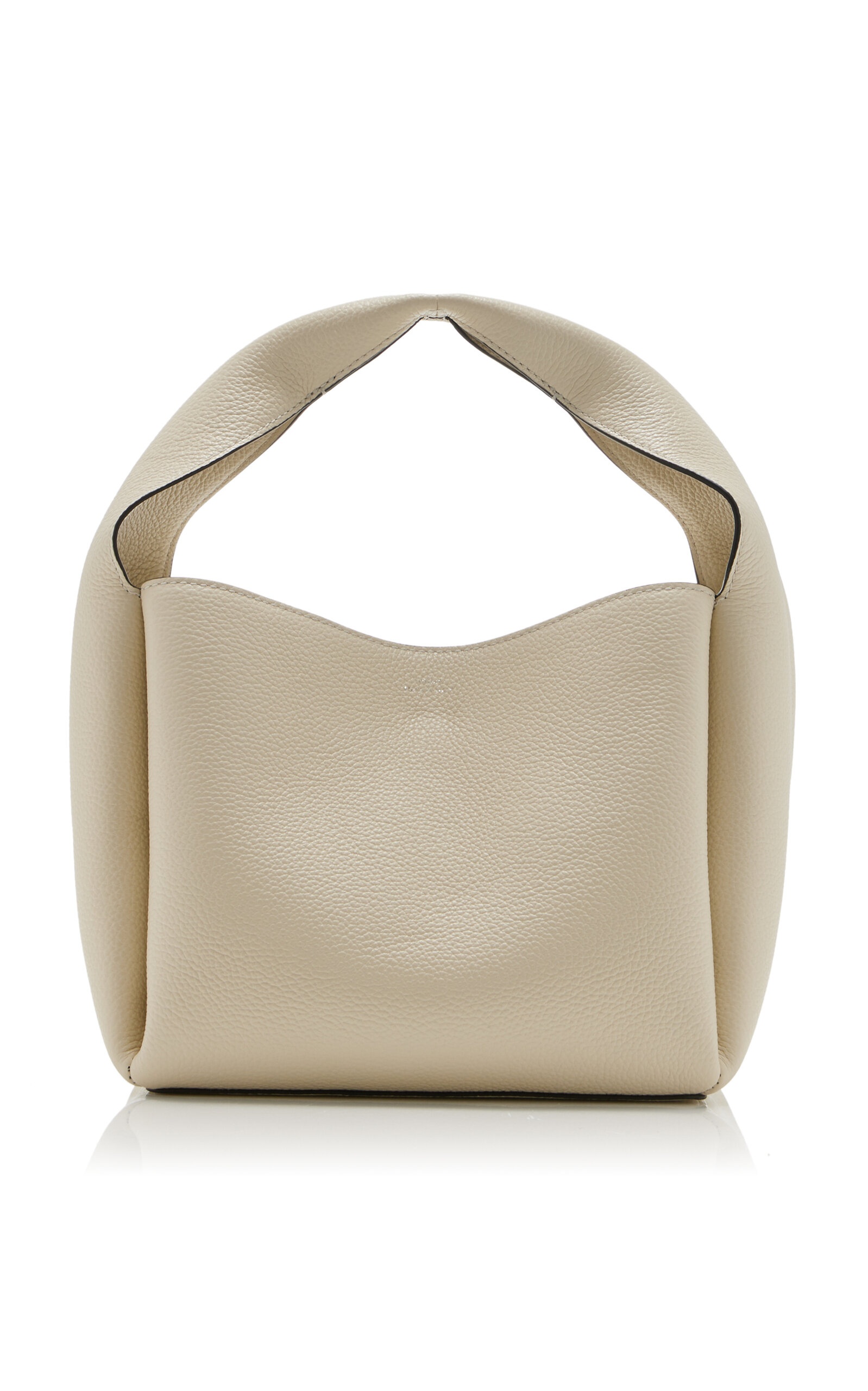 Leather Bucket Bag white - 1