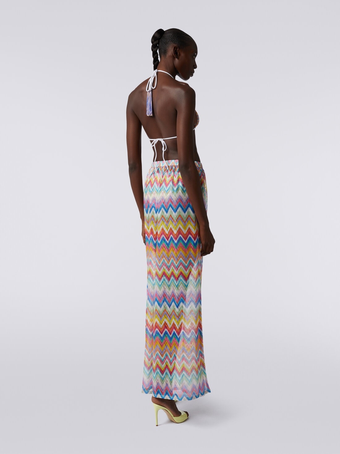 Cover-up trousers with zigzag print - 4