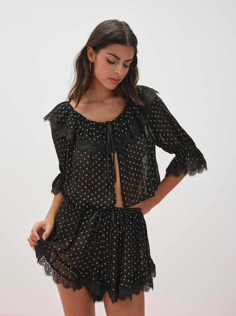 For Love & Lemons Liz Lurex Dot Short outlook
