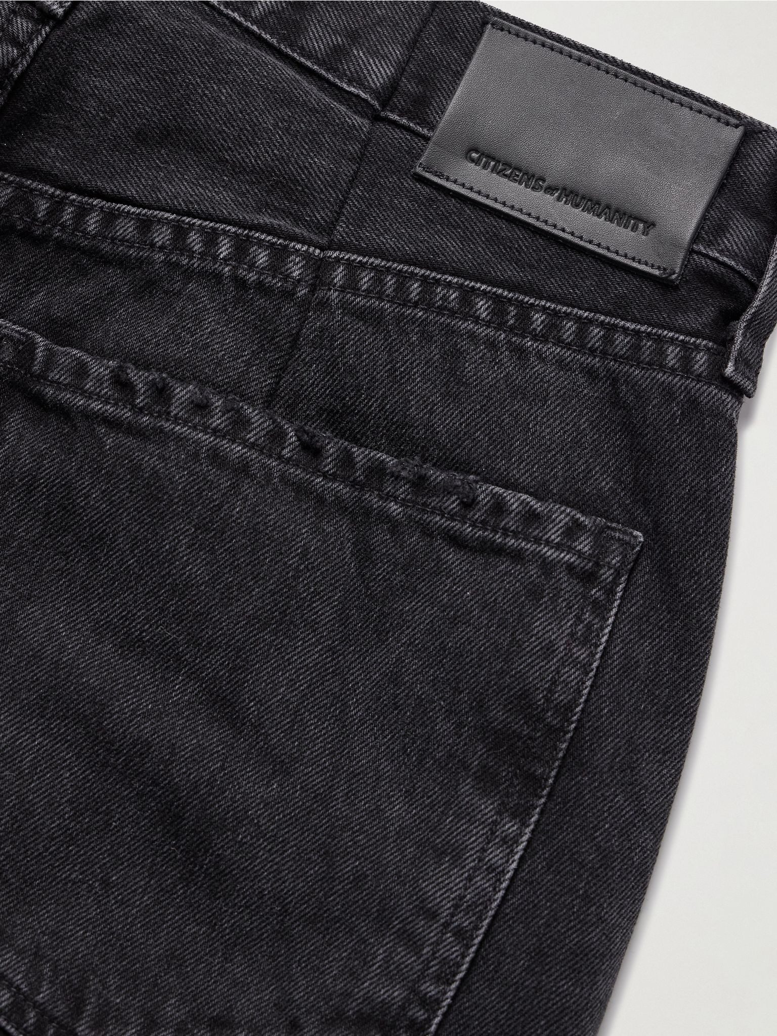 Horseshoe high-rise barrel-leg jeans Black - 5