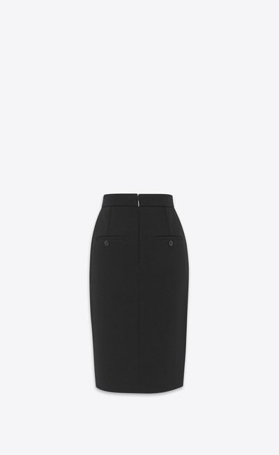 SAINT LAURENT pencil skirt in grain de poudre outlook