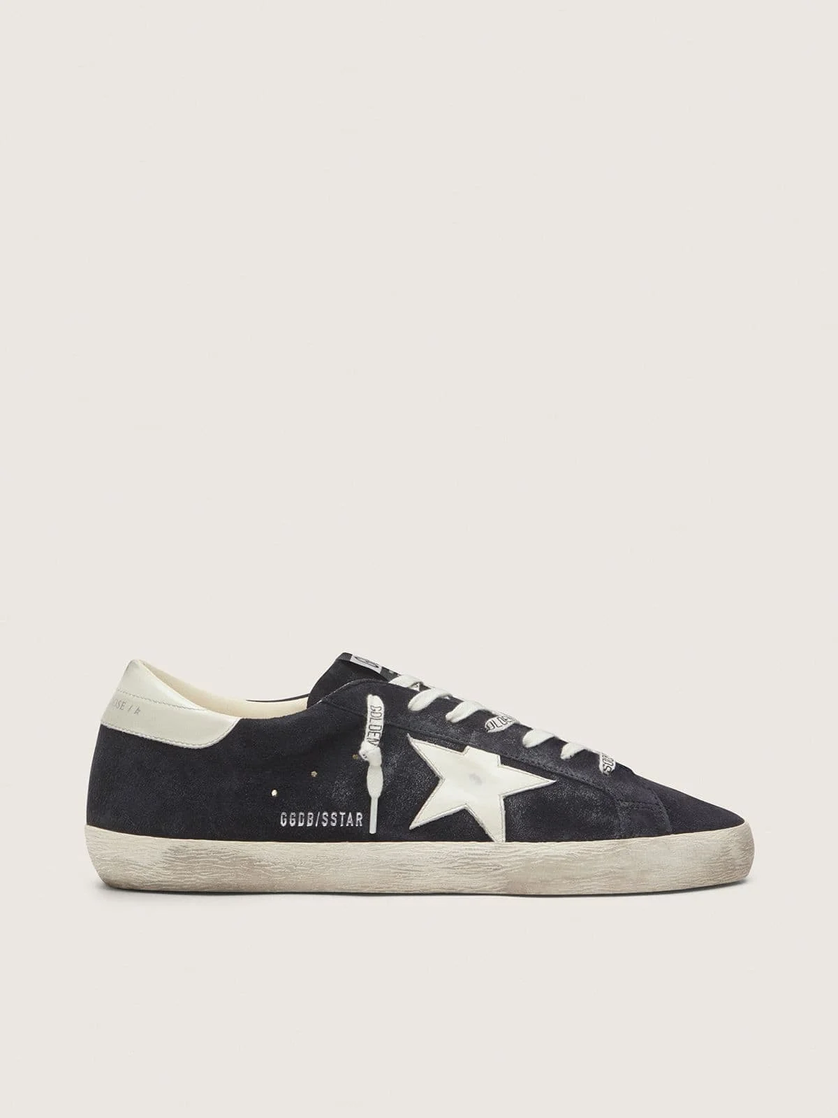 Men’s Super-Star in dark blue suede with white star - 1