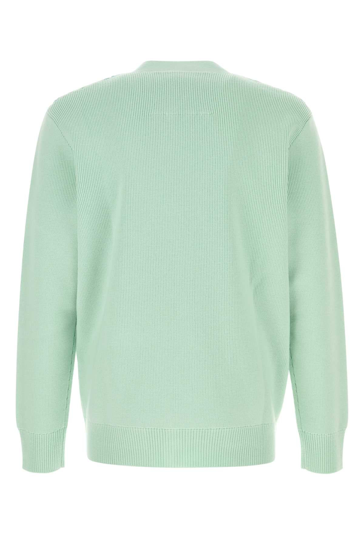 Givenchy Men Pastel Green Wool Blend Cardigan - 2
