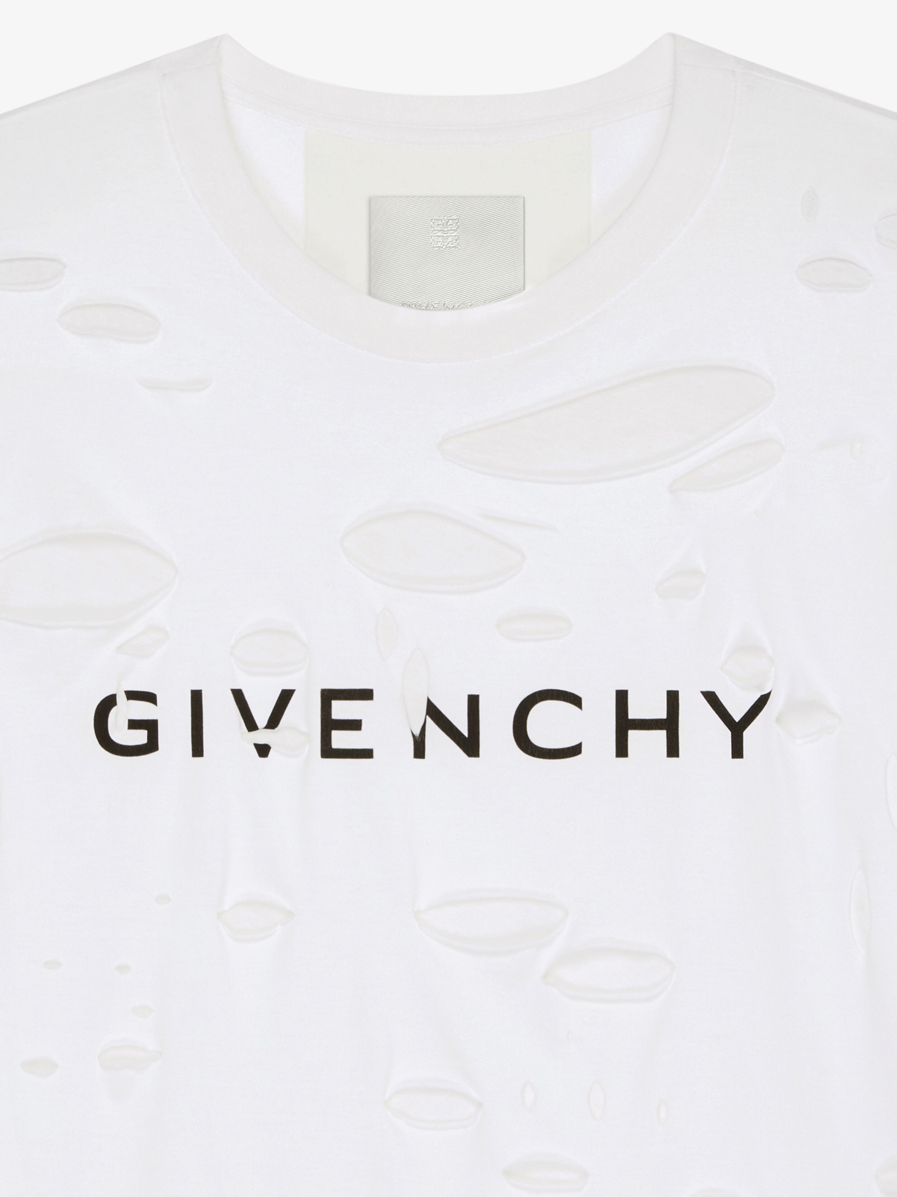 GIVENCHY OVERSIZED T-SHIRT IN COTTON WITH DESTROYED EFFECT - 5