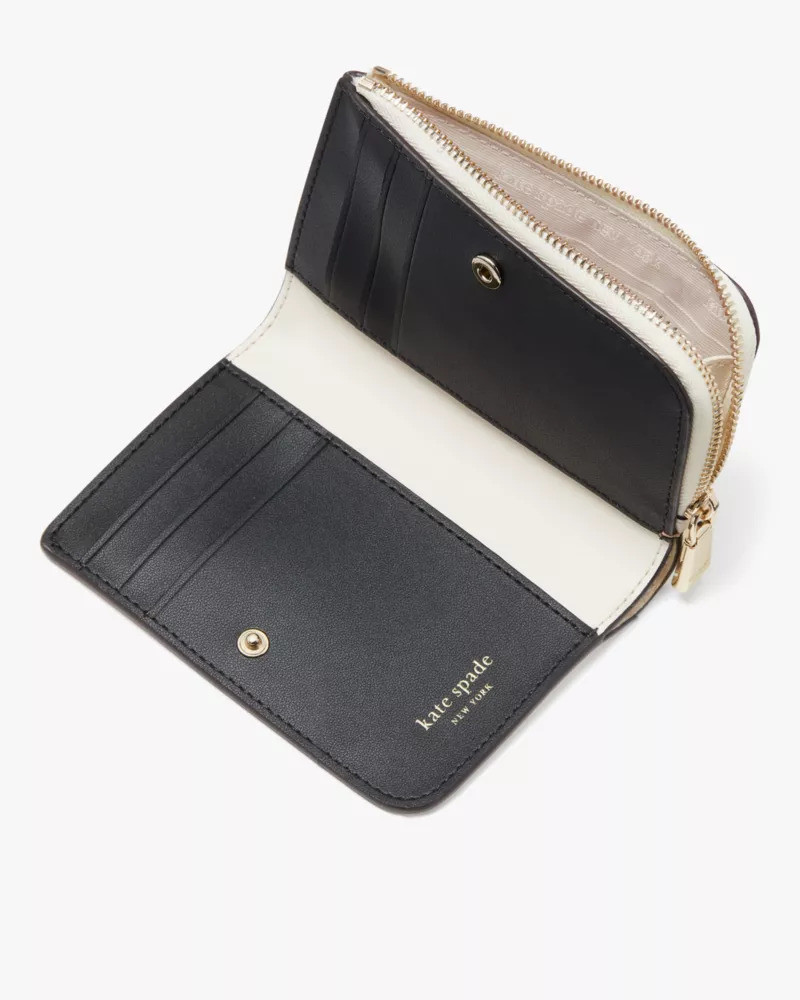 kate spade Ava Colorblocked Pebbled Leather Zip Bifold Wallet outlook