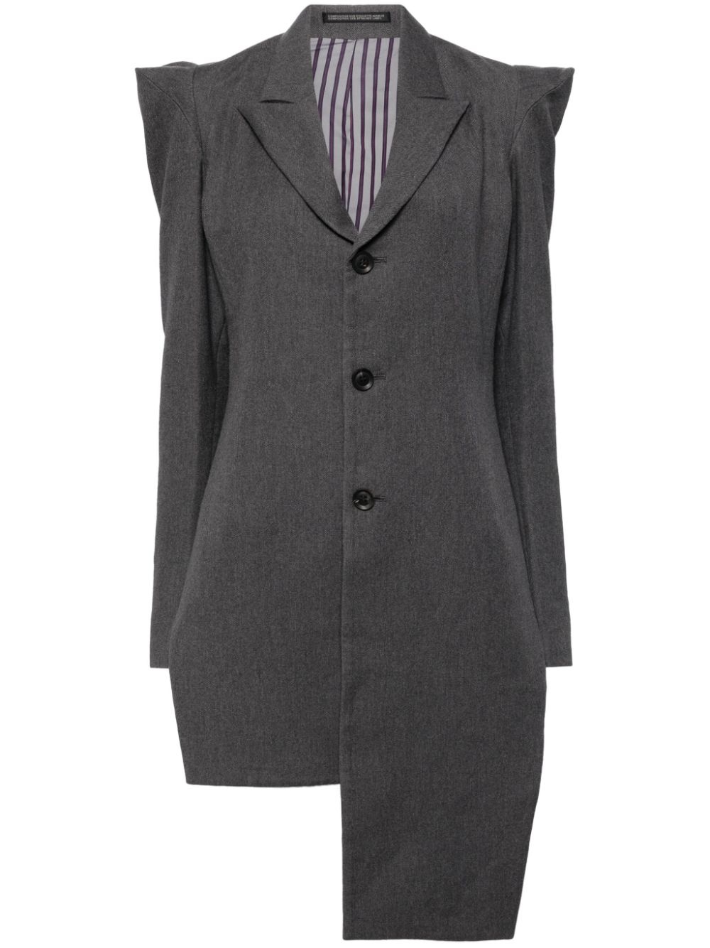 asymmetric single-breasted blazer - 1