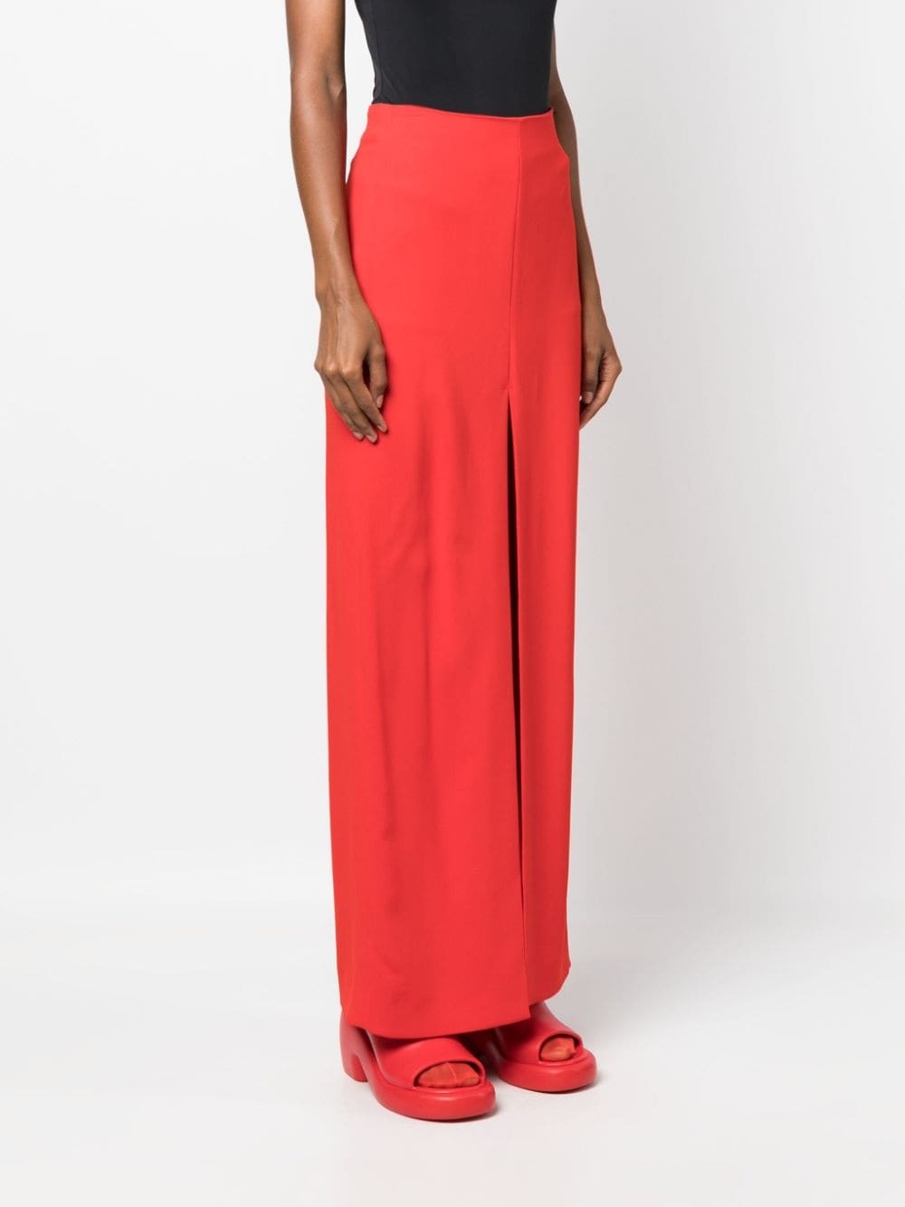 crepe high-waisted maxi skirt - 3