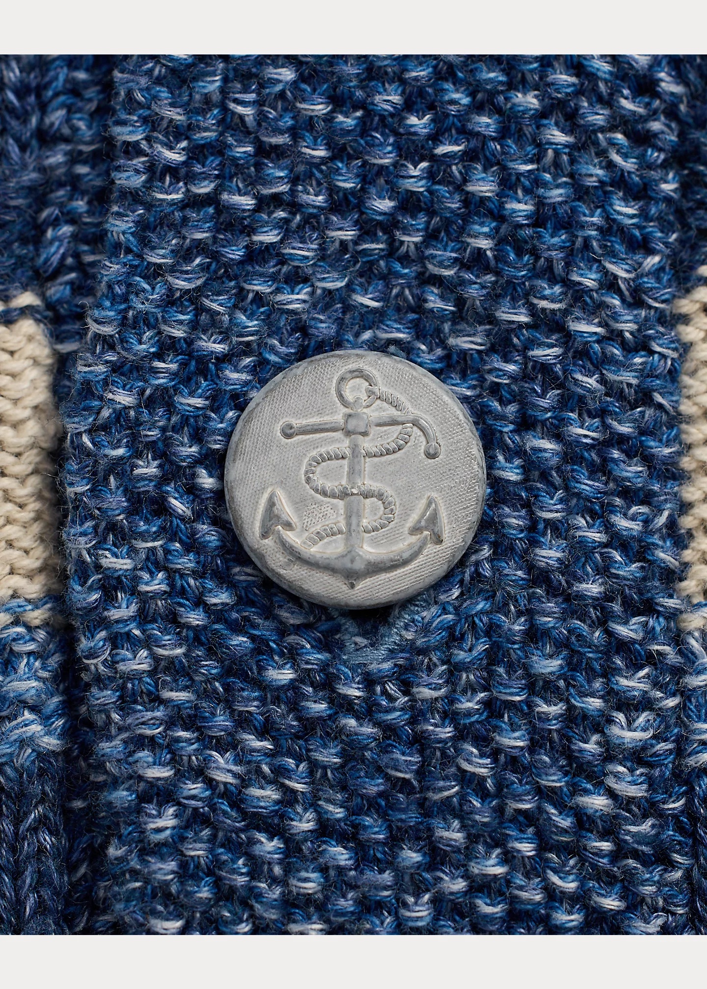 Indigo Striped Cotton-Linen Cardigan - 4
