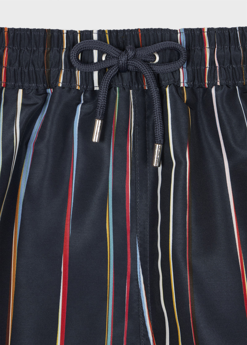 Paul Smith Navy 'Signature Pinstripe' Swim Shorts outlook