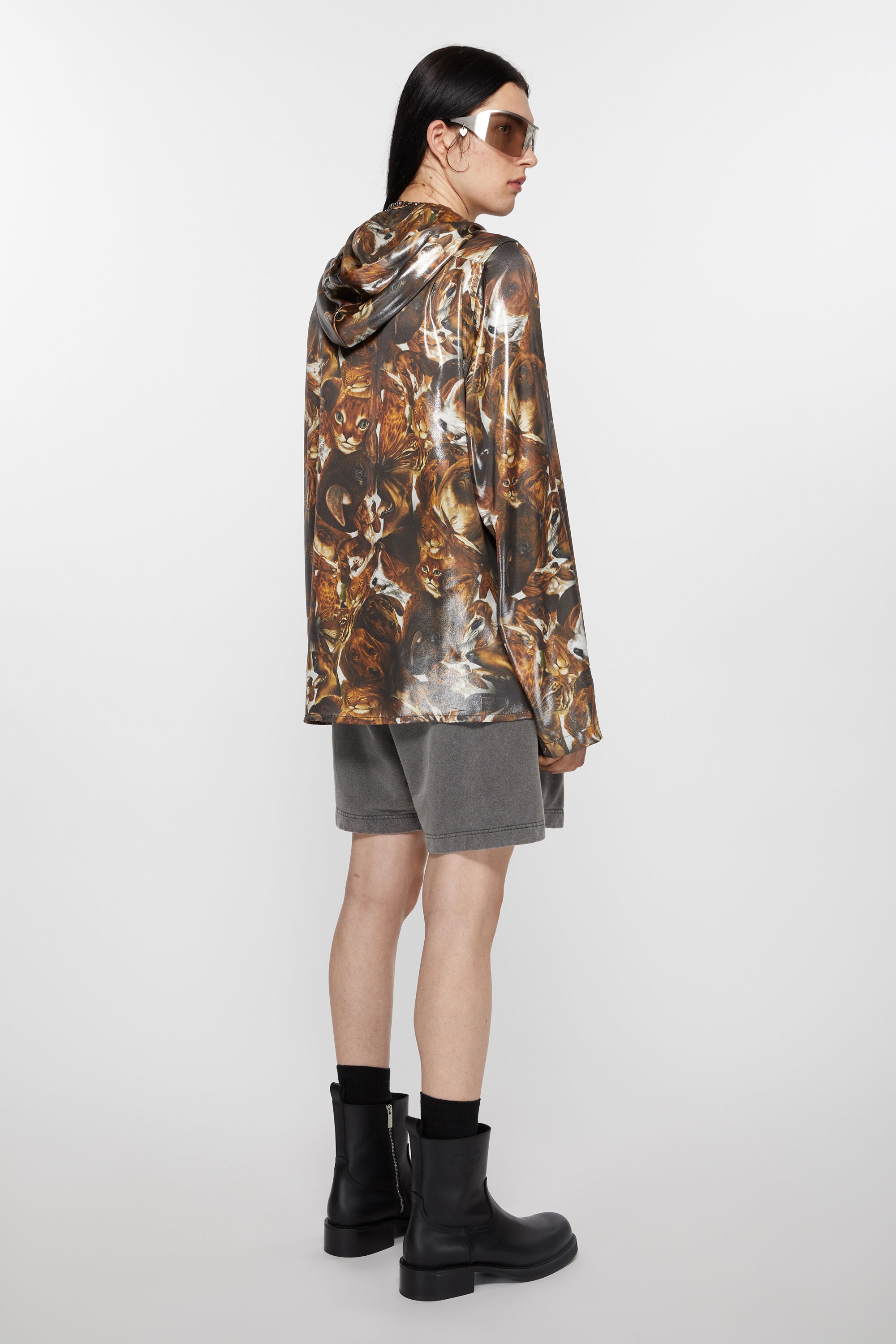 Jacket foil print - Cacao Brown Multi - 4
