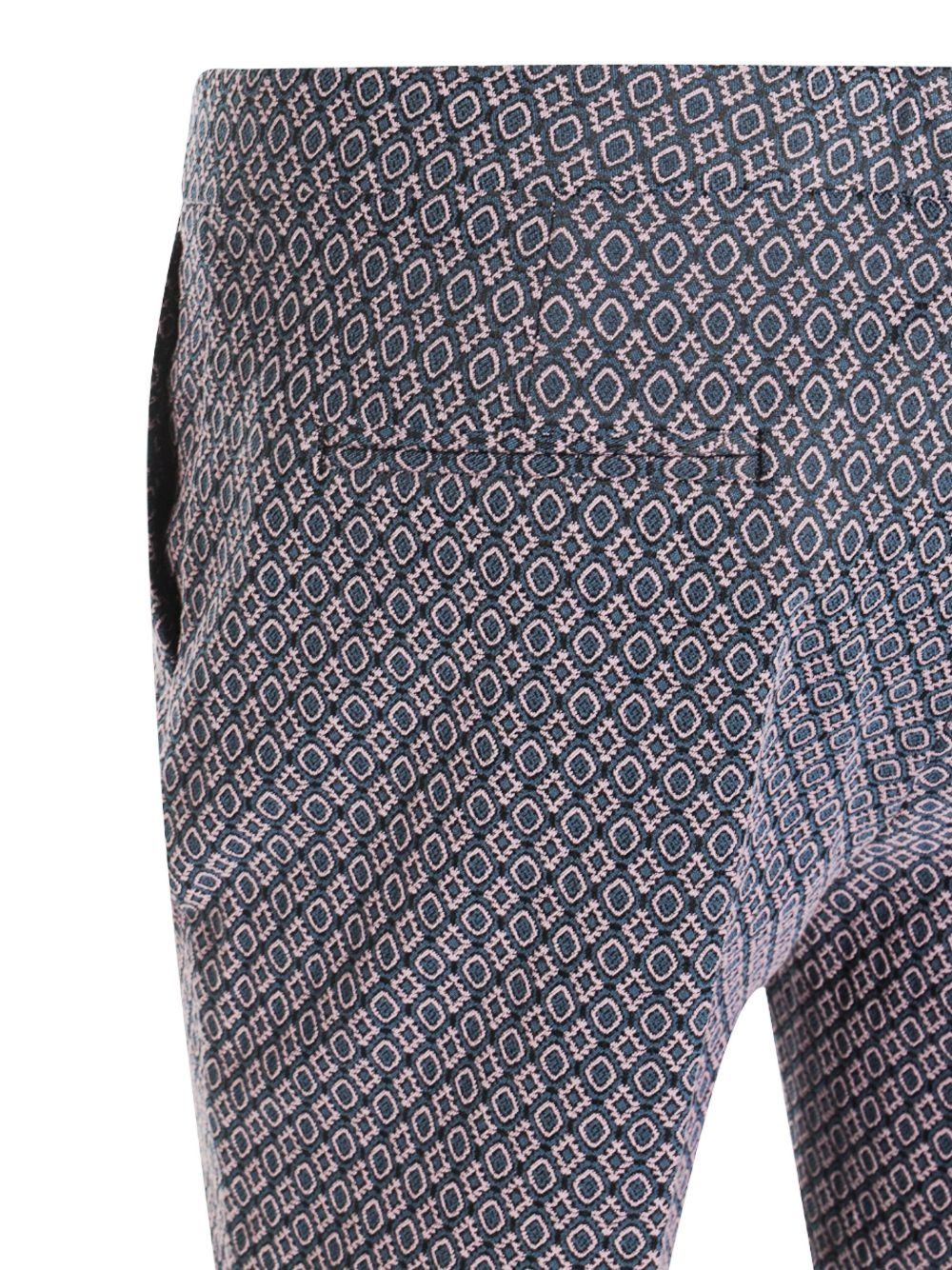 jacquard-pattern trousers - 4