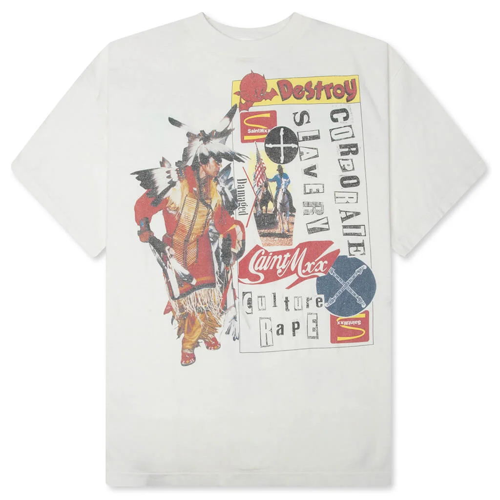 SAINT M6 X JAMIE REID DESTROY S/S T-SHIRT - WHITE - 1