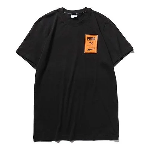 PUMA Printed Logo Short Sleeve TEE Black 598939-01 - 1