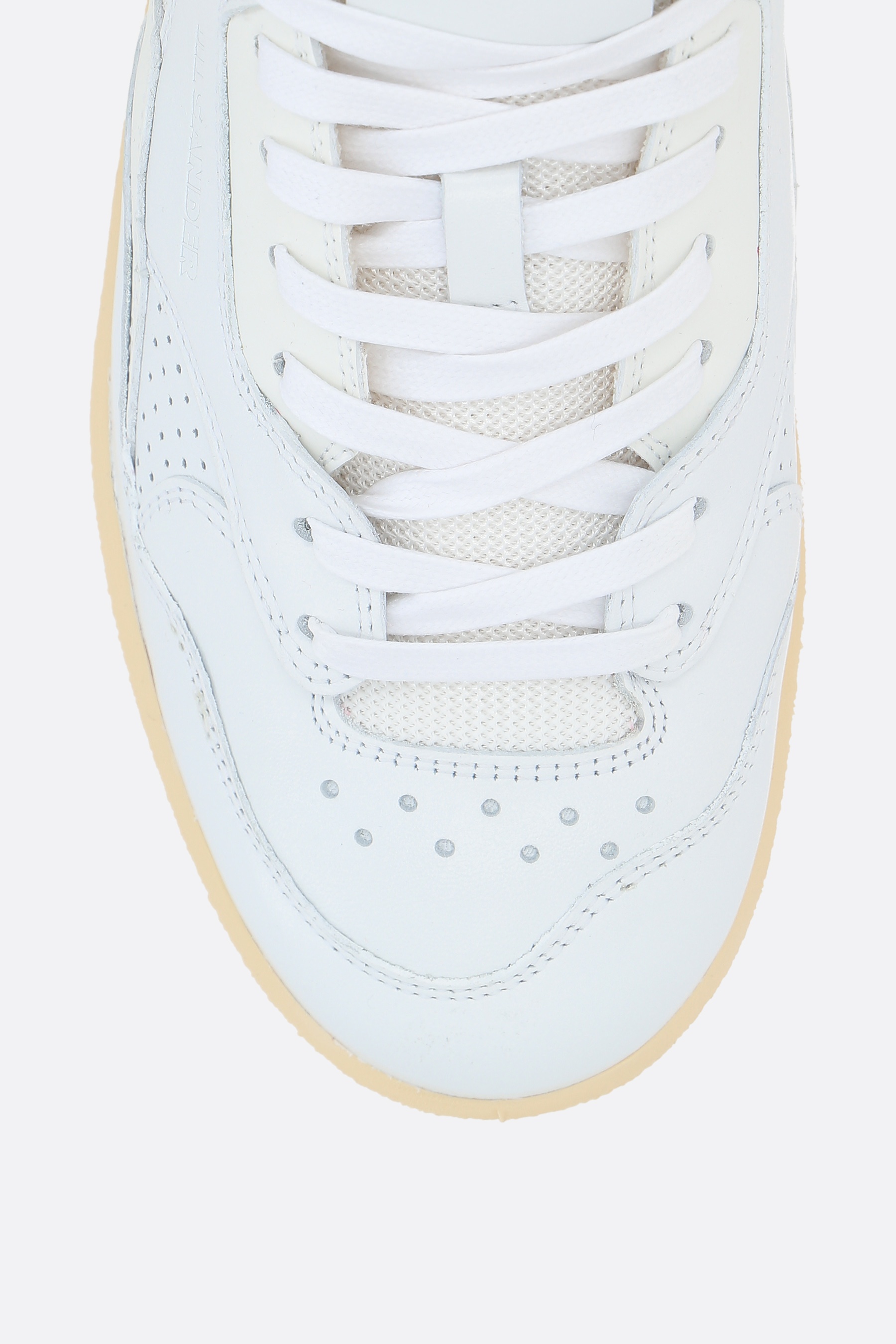 スニーカー JIL SANDER SMOOTH LEATHER AND MESH SNEAKERS Jil Sander Leather & Mesh Sneaker | ShopSimon