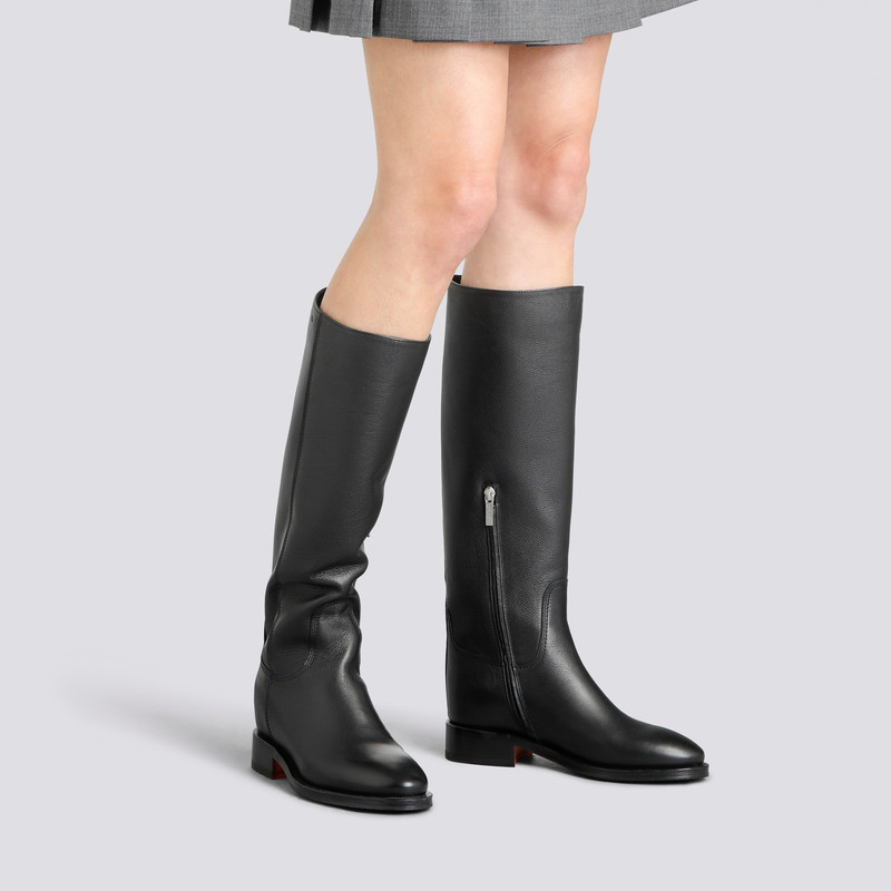 Santoni Women's black suede boot outlook