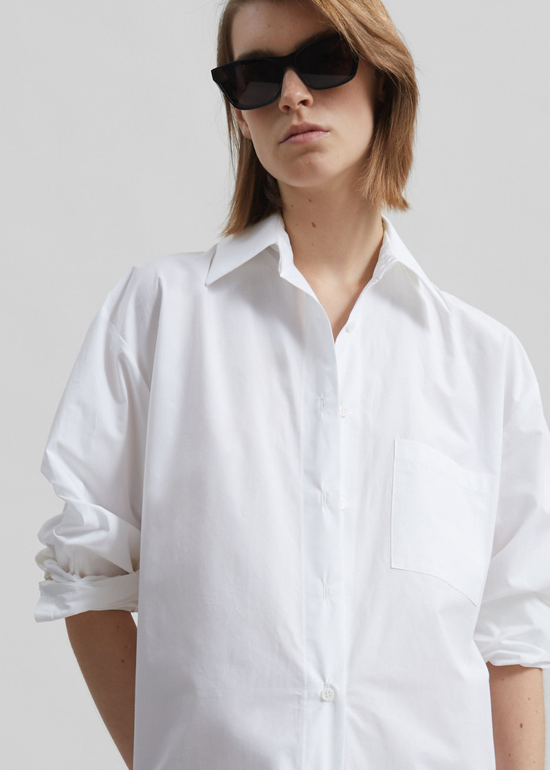 Helena Shirt Dress - White 6