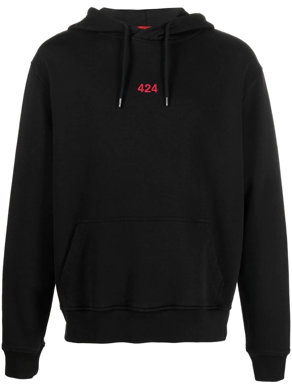 embroidered-logo detail hoodie - 1