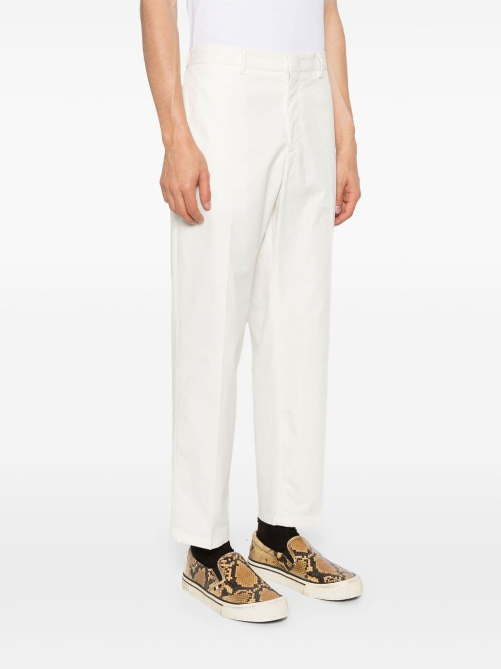 pressed-crease straight-leg trousers - 3