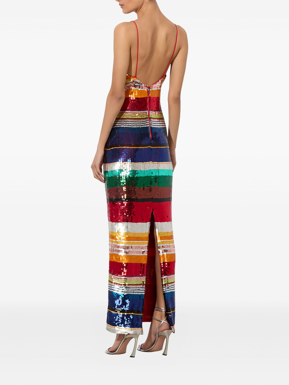 Artea sequin-striped maxi dress - 3
