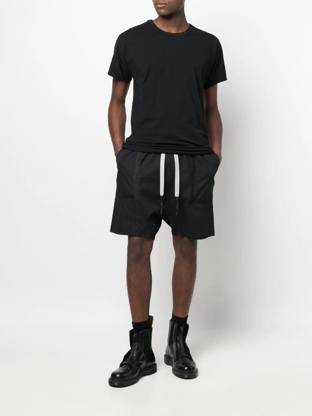 drawstring-waist shorts - 2