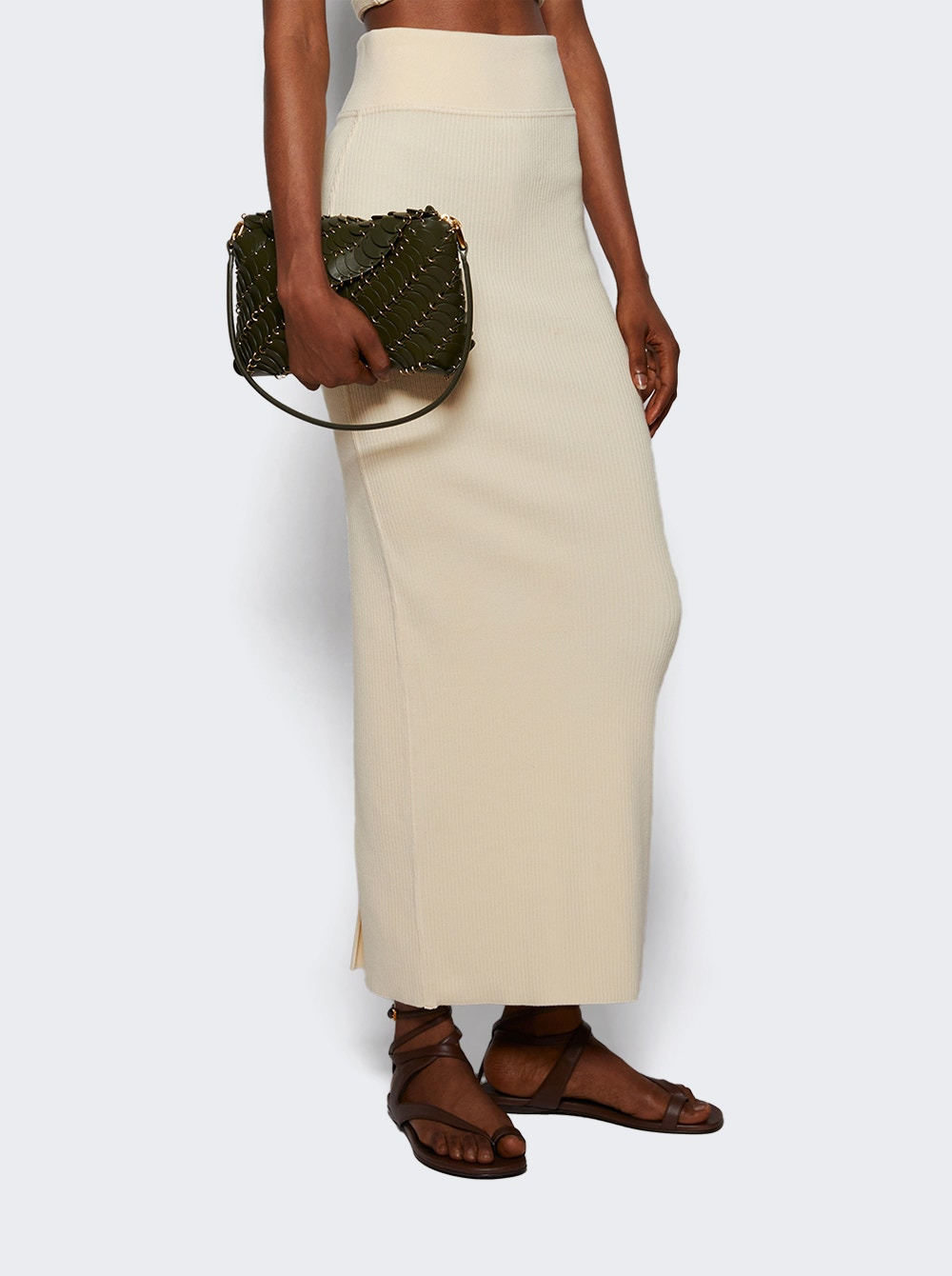 Knit Column Skirt Cream - 2