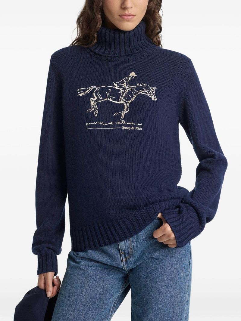 Sporty & Rich illustration turtleneck sweater outlook