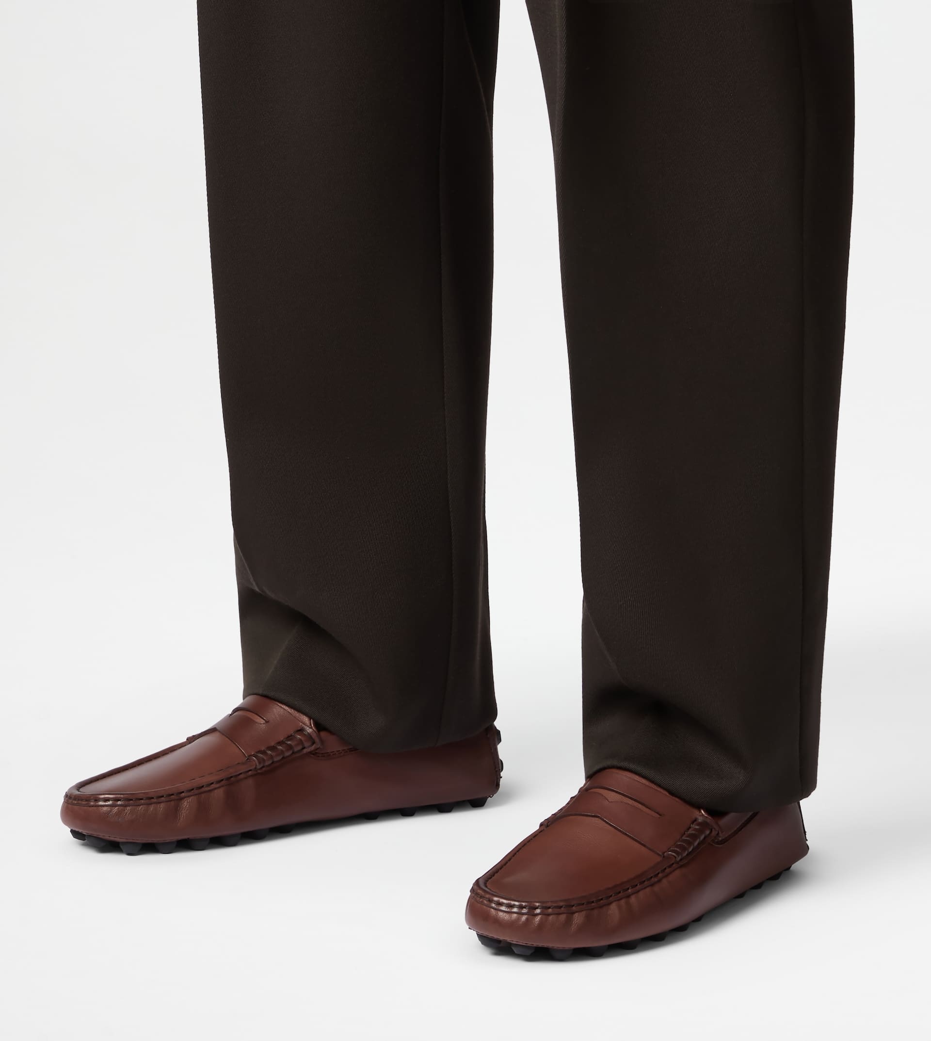 TOD'S GOMMINO BUBBLE IN LEATHER - BROWN - 8