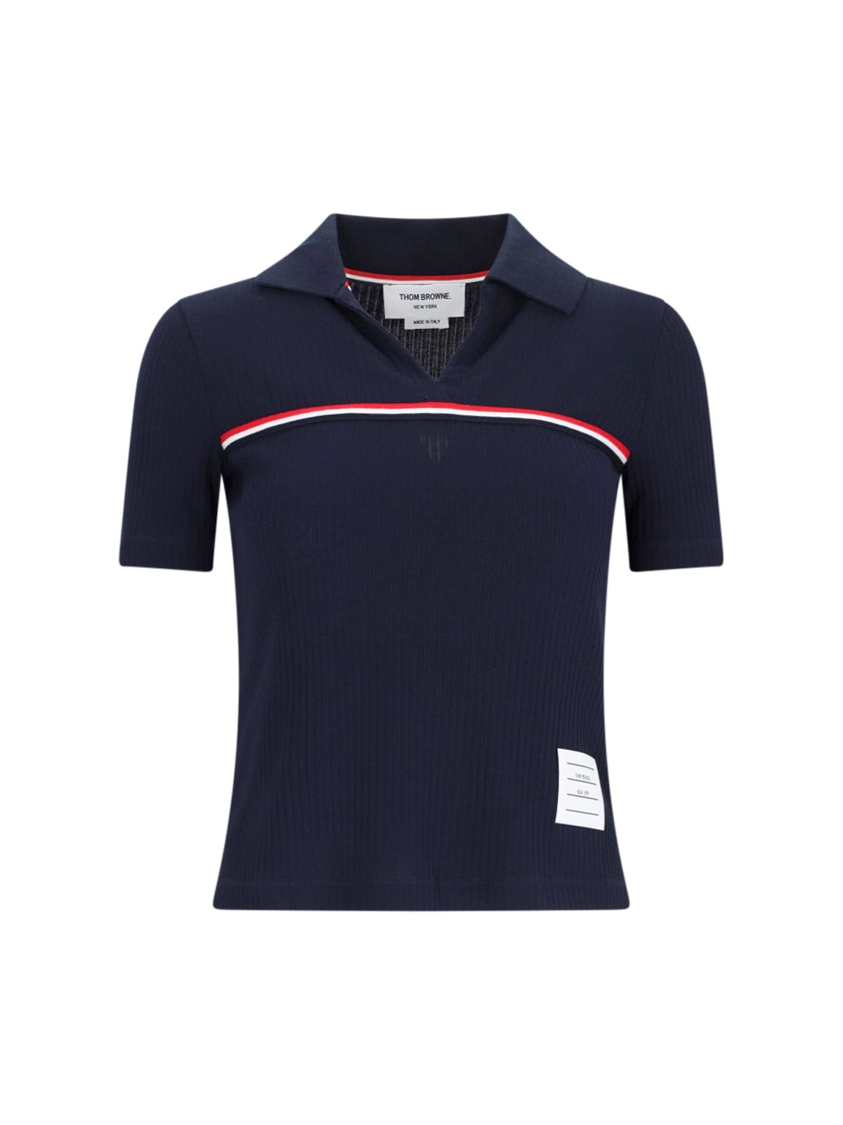 'THREE STRIPES' KNIT POLO SHIRT - 1