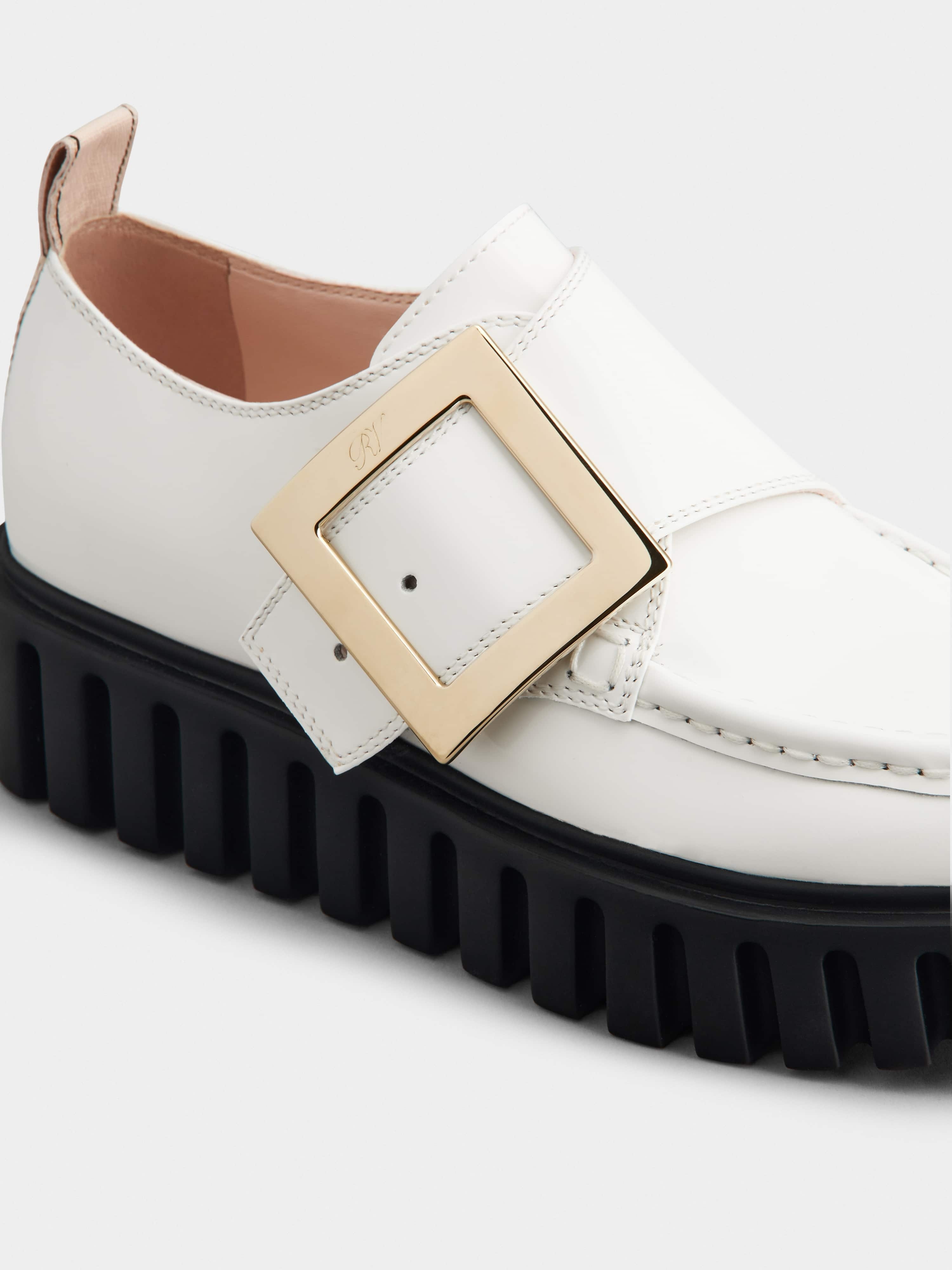 Viv' Go-Thick Metal Buckle Loafers in Patent Leather - 8