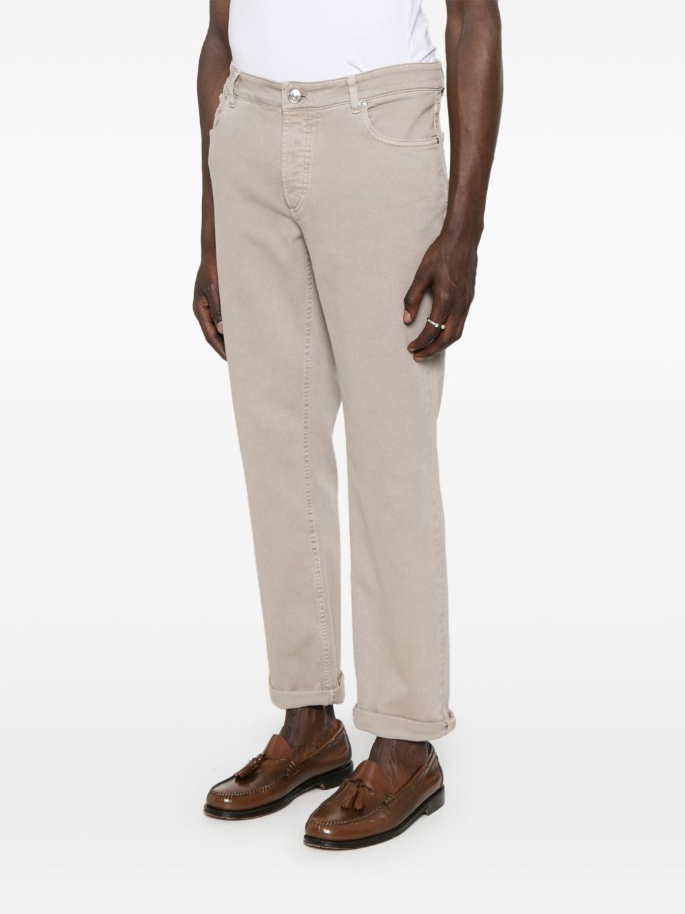 logo-embroidered jeans - 3