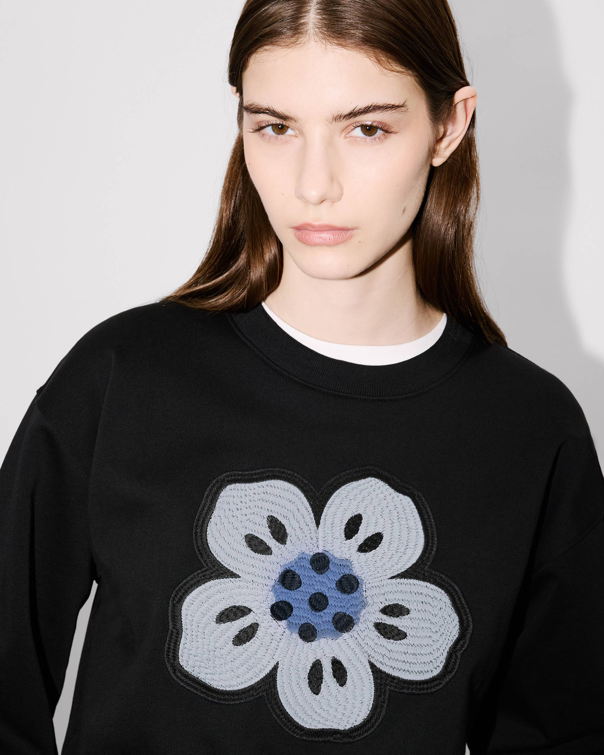 'Boke Flower' embroidered sweatshirt in cotton - 6