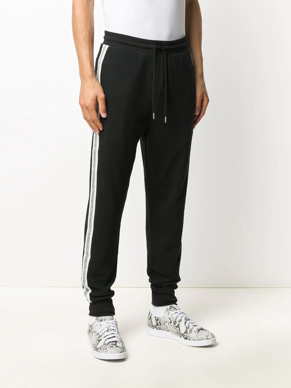 tapered side stripe sweatpants - 3