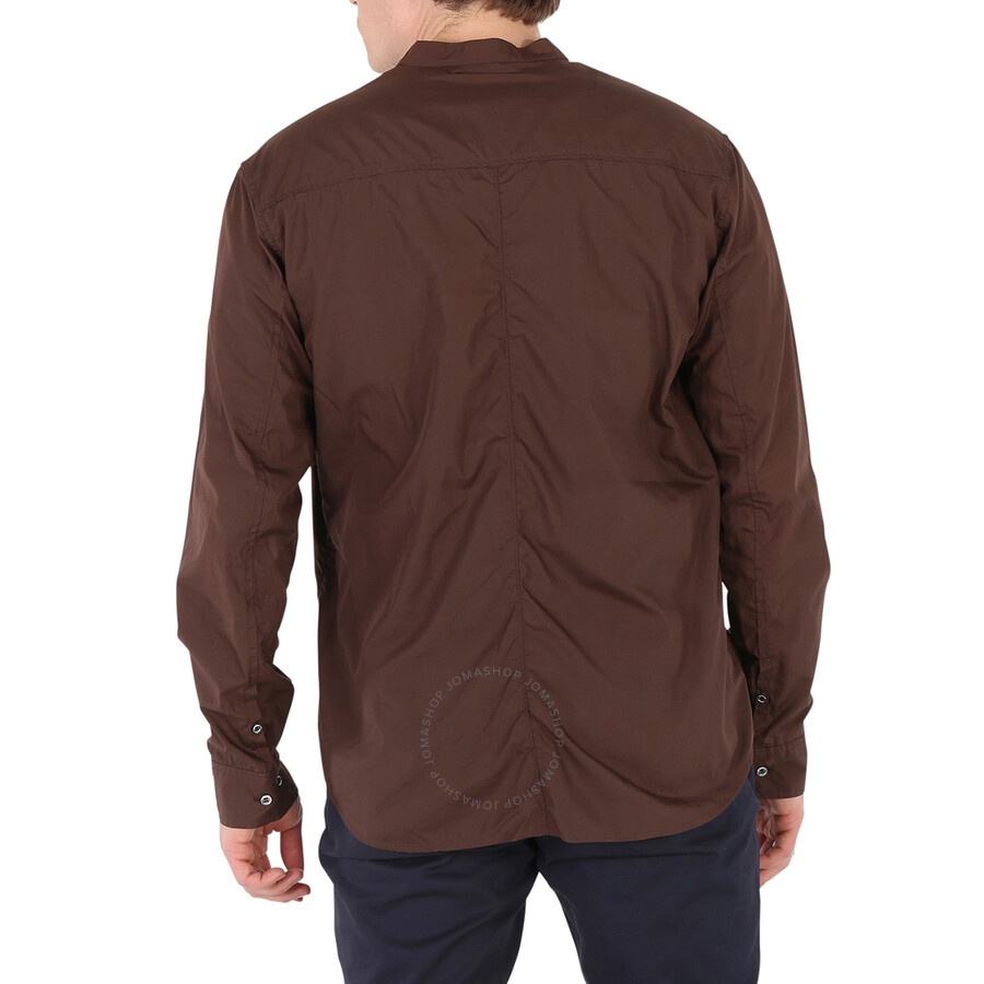 Undercover Brown Patch Detail Ruched Cotton Shirt - 3