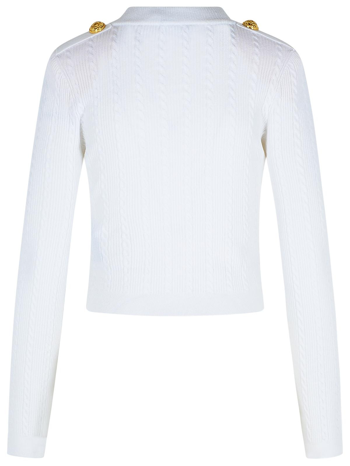 Balmain White Viscose Blend Cardigan Women - 3