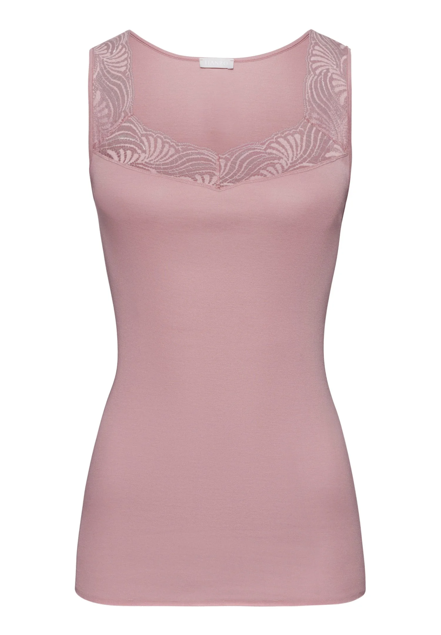 Cotton Delight Lace Trim Cotton Tank Top - 1