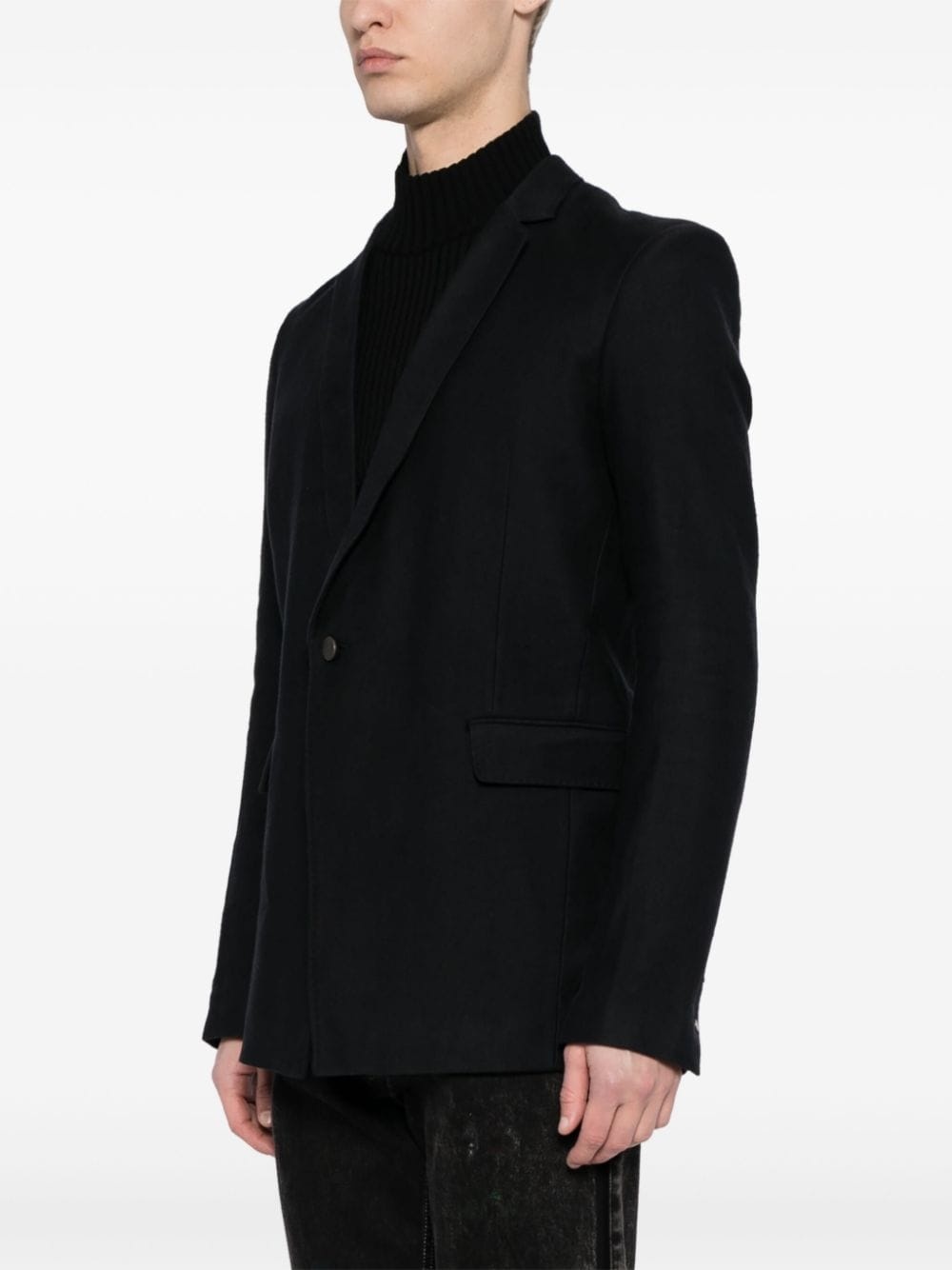 shawl-lapels single-breasted blazer - 3