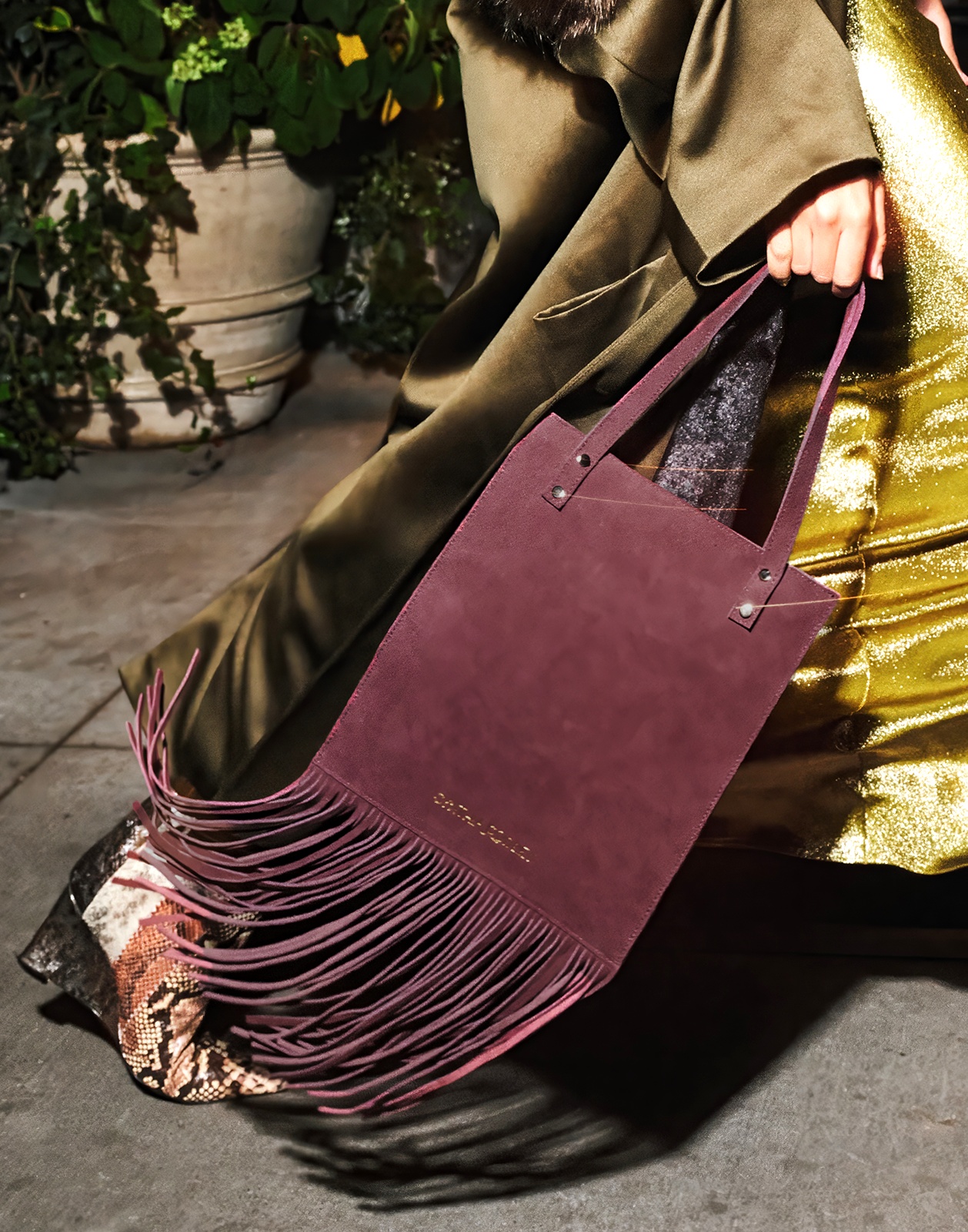 Felicity Fringe Suede Tote - 4