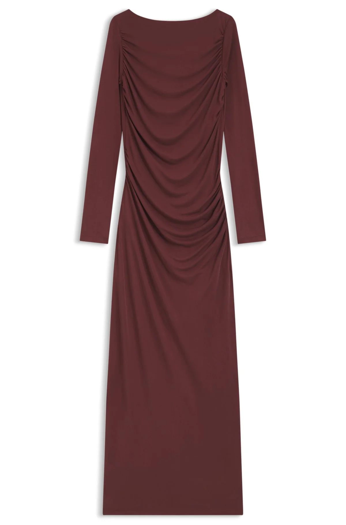 SLIM-FIT JERSEY DRESS WITH RUFFLE DETAIL - 1